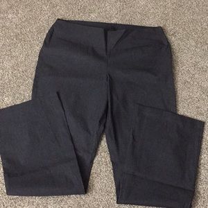 Heathered black stretchy plus sized 1 dress pants
